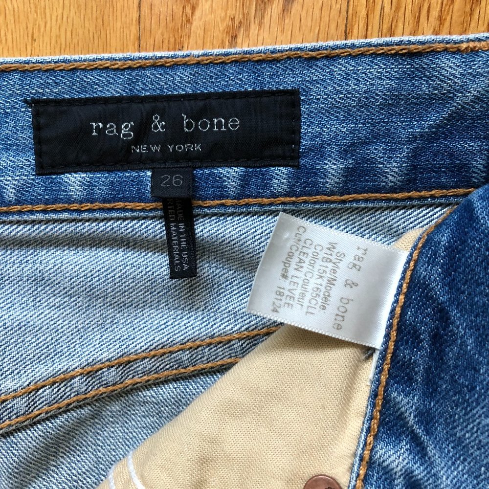 Rag & Bone 100% Cotton Light Wash Baby Blue Moss Denim Skirt - 26 S - Picture 11 of 12